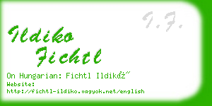 ildiko fichtl business card